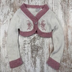 Mary-Kate and Ashley Girls Cropped Shrug Cardigan Y2K Clueless Sz S 6/6Xs